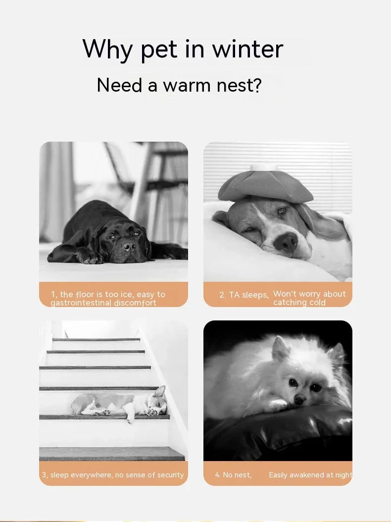 Big Dog Nest Winter Warm Dog House Removable and Washable Dog Bed Seasonal Large Dog House Type Pet Sleeping Supplies, Cat Nest